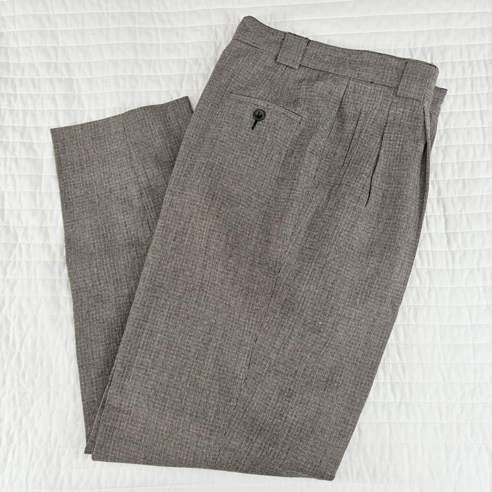 Giorgio Sant Angelo Vintage Pure Wool Lined Pleated Slacks Pants Womens 10